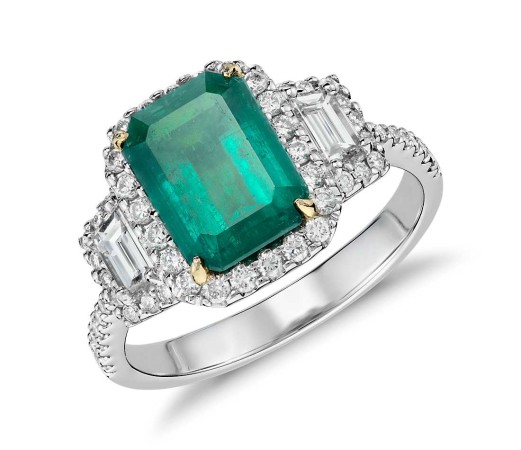 Emerald And Diamond Ring